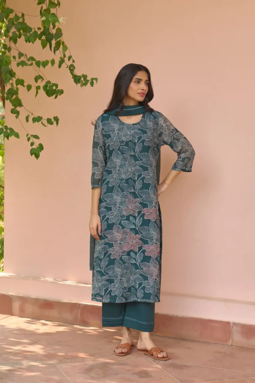 Cotton Printed Kurta Set