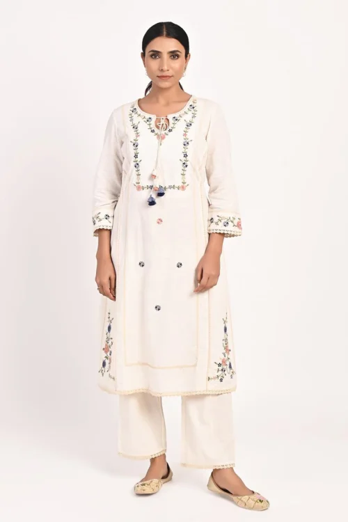 Straight-Fit Cotton Kurta