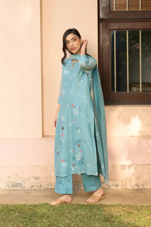 Powder Blue Kurta Set