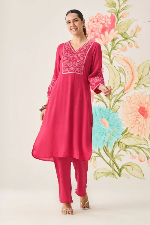 Embroidery Work Kurta Set