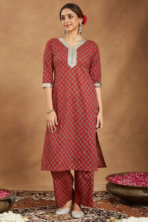Straight Kurta Pant Set
