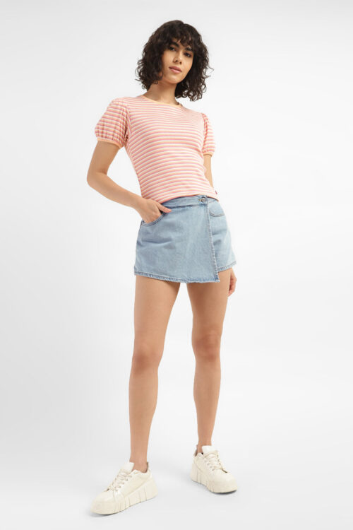 Women's   Blue?Regular Fit Skort