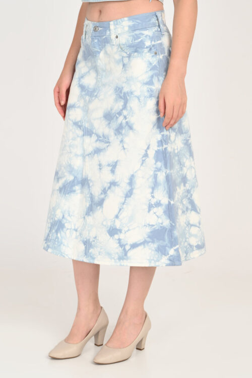 Light Blue Regular Fit Skirt Casual Chic Style