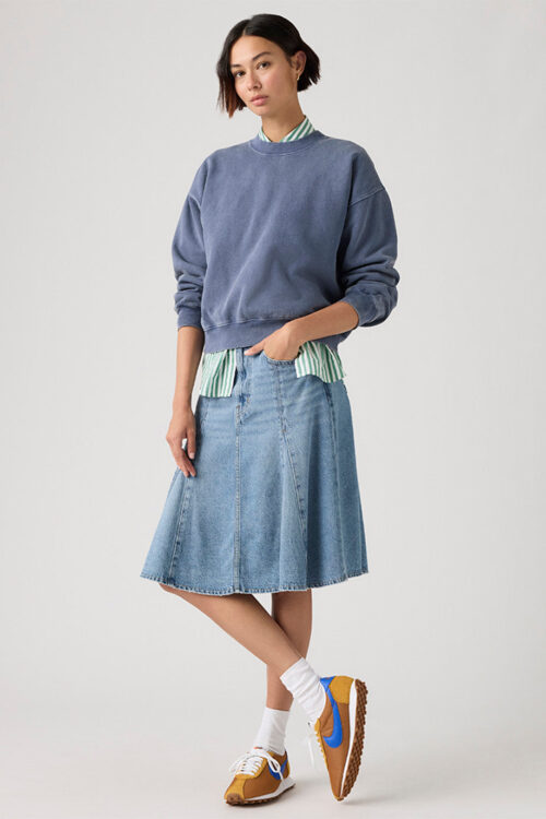 Blue Regular Fit   Skirt Casual Everyday Wear