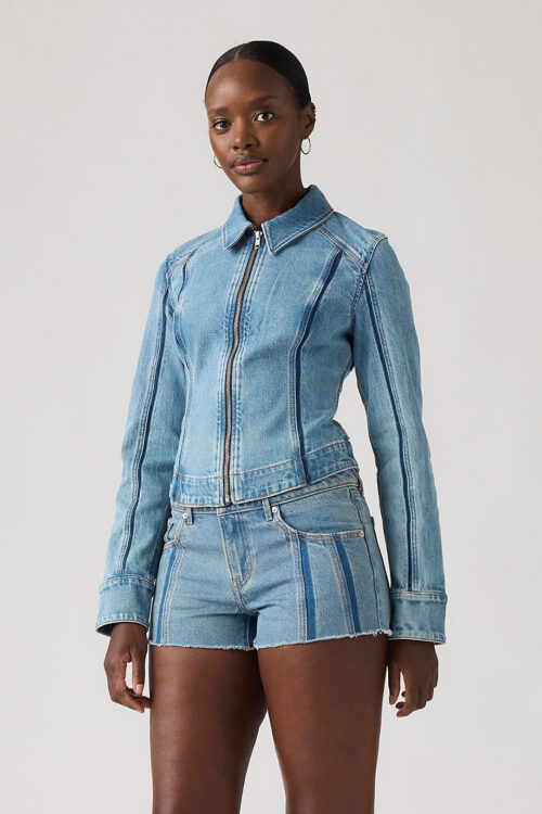 Shadow Seamed Trucker JacketModern Structured Look