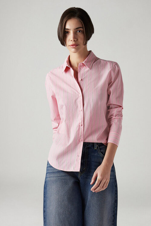 Striped Slim Fit Poplin Shirt | Sharp Office Ready Shirt