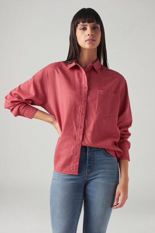 Solid Relaxed Fit Linen Shirt | Breathable Summer Comfort Wear