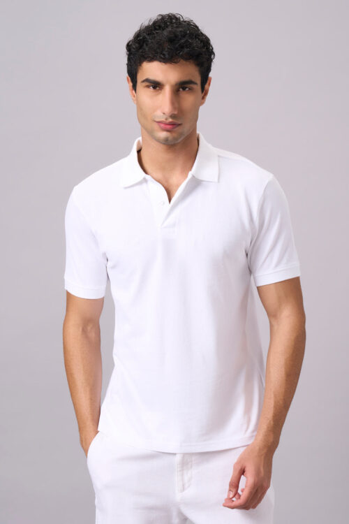 Men's White 100% Organic Cotton Regular Fit Tshirt