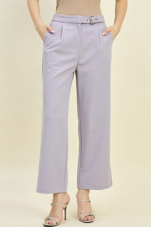 Lilac Relaxed Fit Trousers for Women Soft Comfortable Wear