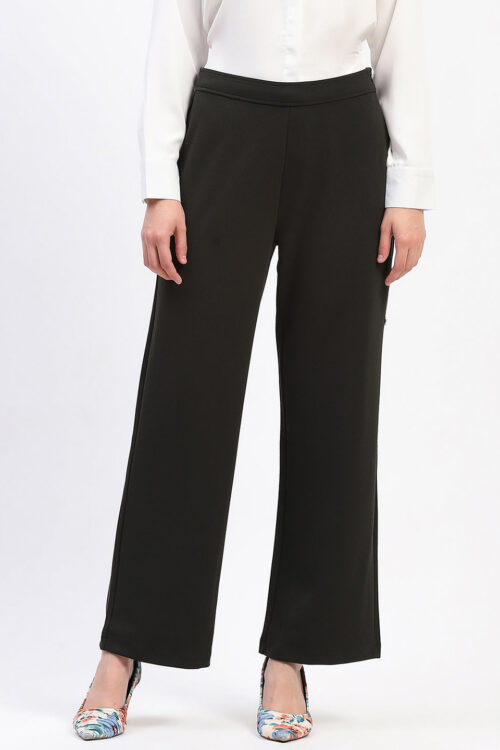 Olive Wide Leg Trousers for Women Relaxed Chic Look