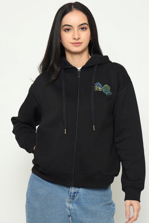 Hooded Cotton Sweatshirt for Women | Trendy Casual Hoodie
