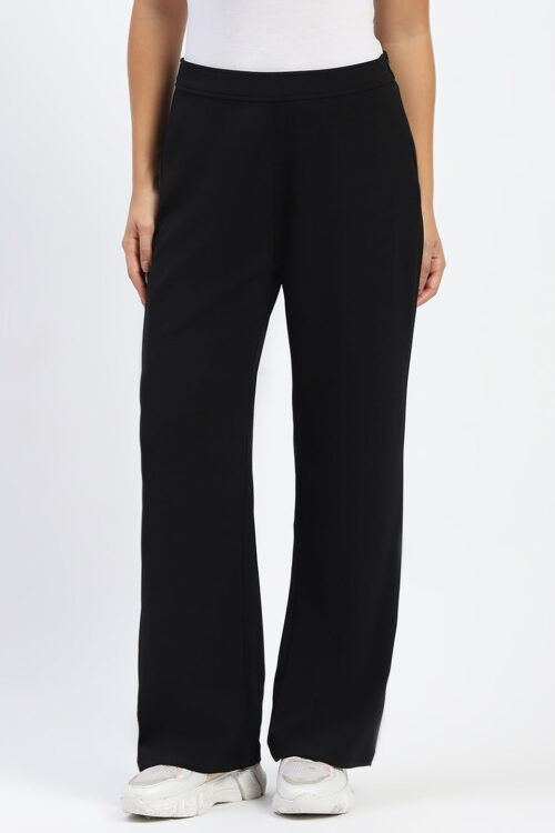Black Wide Leg Trousers for Women Stylish Casual Wear