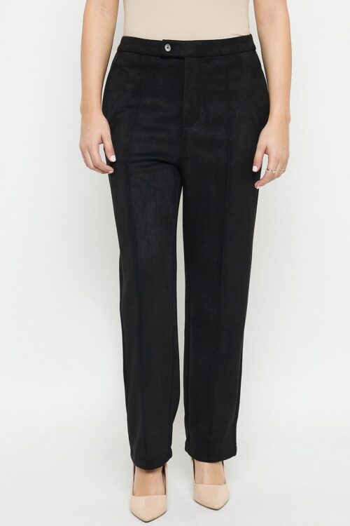 Black Tapered Fit Trousers for Women Classic Smart Look