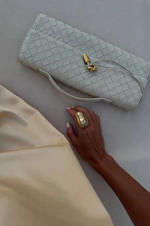 Hand Clutch Crossbody Braid Bag Adjustable Strap Purse