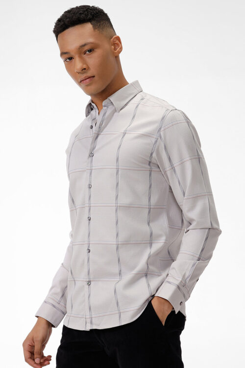 Sand Checked Casual Shirt Subtle Smart Casual Style
