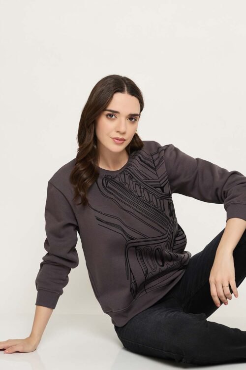 Printed Casual Sweatshirt for Women | Trendy Outfit