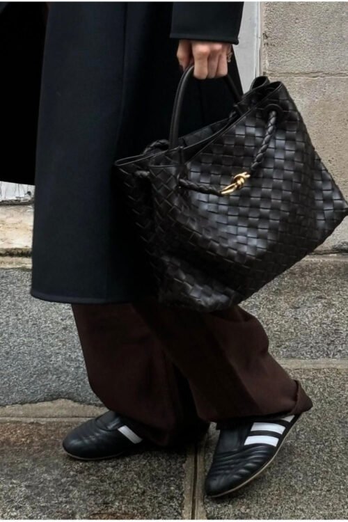 Luxury Braided Bag for Wife Practical Gift Purse with Braided Top Handle