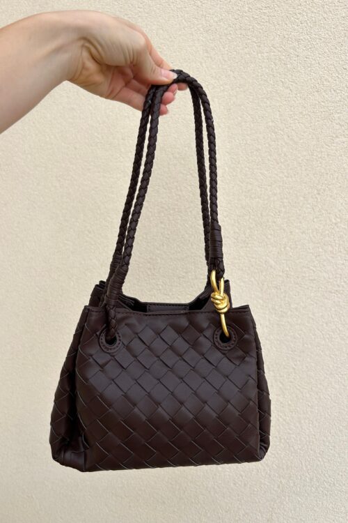 Dark Brown Leather Handbag ? Luxury Shoulder Bag with Inner Pouch