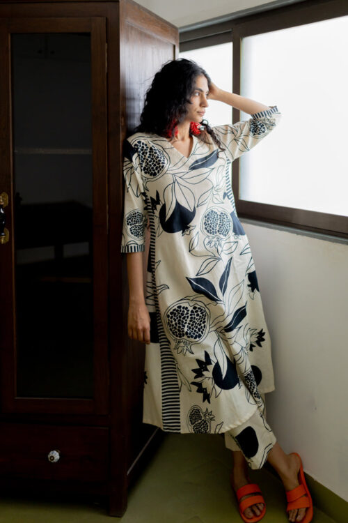 Printed Straight Kurta Pant SetDaily Wear Ethnic Fashion