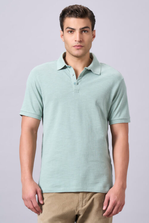 Men's Green 100% Organic Cotton Regular Fit Tshirt