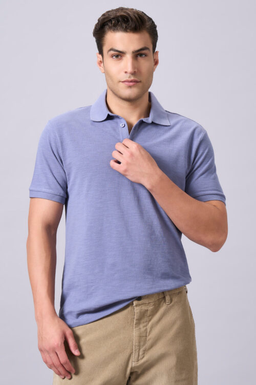 Men's Lavender 100% Organic Cotton Regular Fit Tshirt