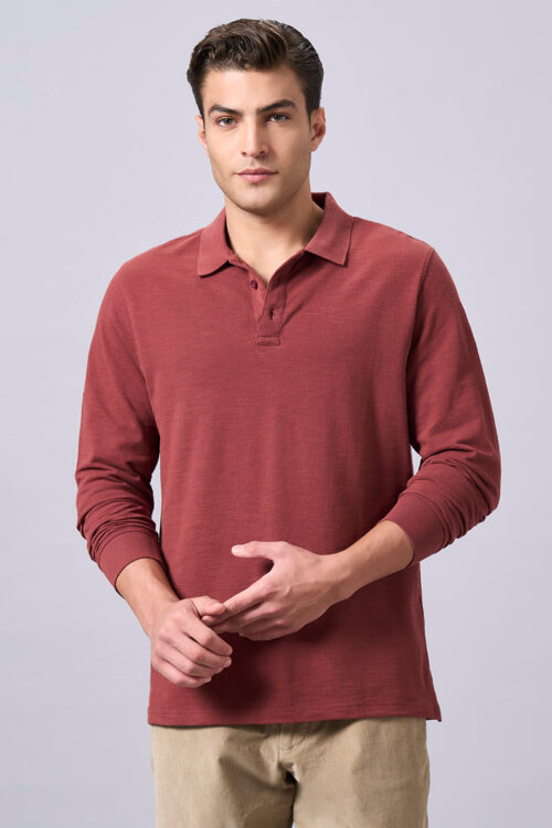 Men's Red 100% Organic Cotton Regular Fit Tshirt
