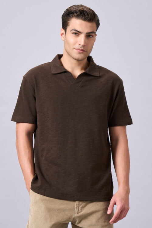 Men's Brown 100% Organic Cotton Relax Fit Tshirt