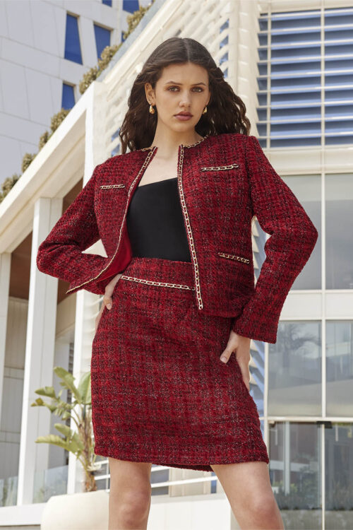 Maroon EmbellishedCoatPremium Winter Style