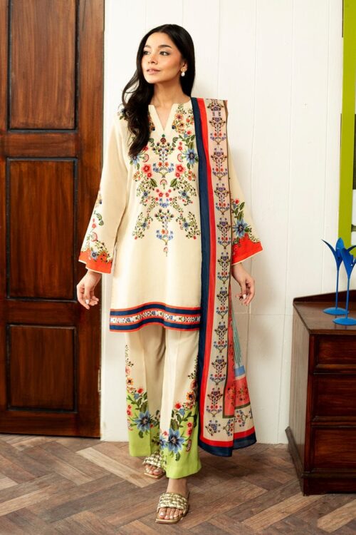 Botanical Print Kurta Set with Dupatta |Elegant Ethnic Wear