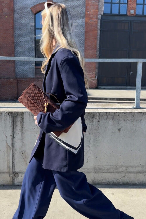 Chocolate Brown Clutch with Adjustable Crossbody Strap