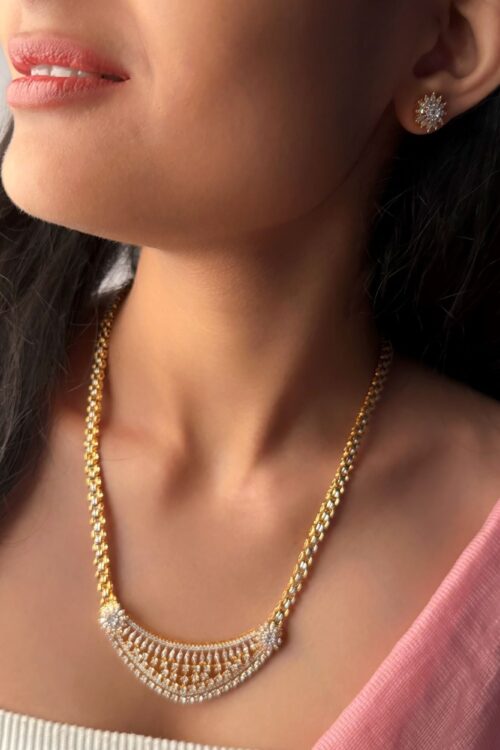 Crystal Designer Necklace SetElegant Party Wear