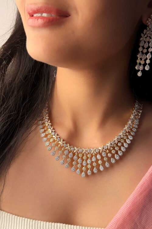 Crystal Designer Necklace SetStylish Daily Jewellery