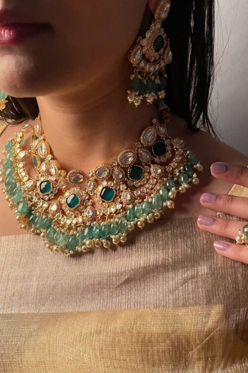 Bridal Choker Necklace SetLuxury Wedding Wear