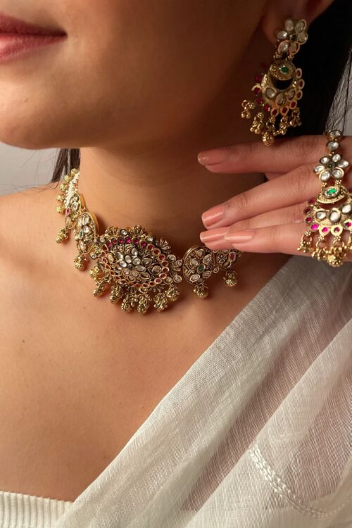 Designer Choker Necklace SetTraditional Style