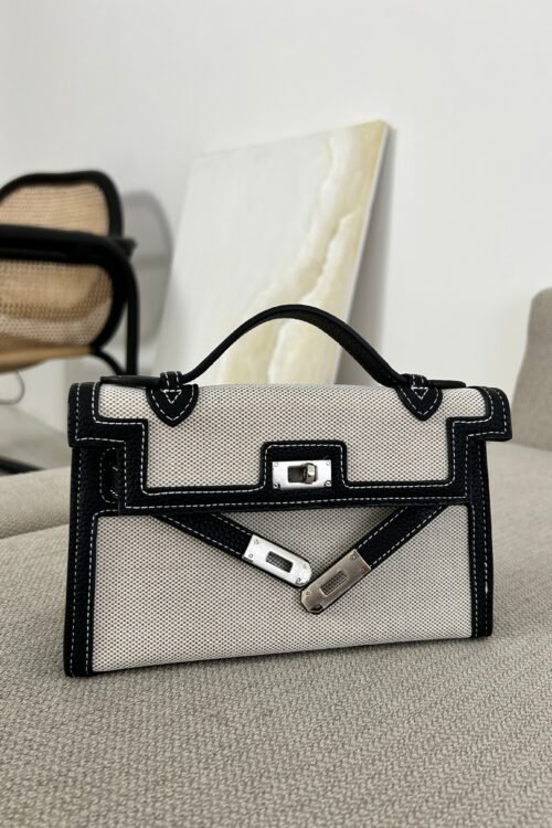 Luxury Canvas Handbag with Crossbody Strap